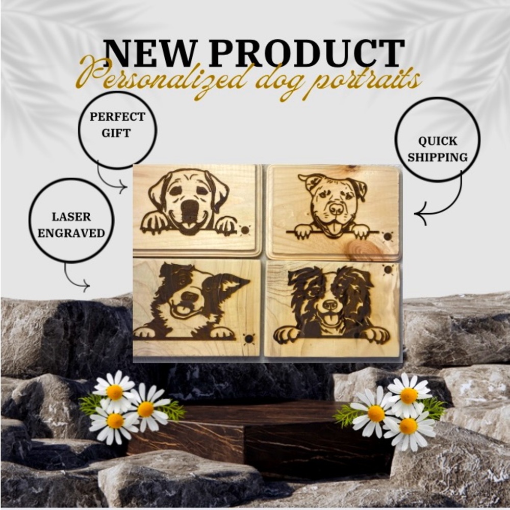 Personalized laser engraving, buy one get one free for pets. Comment below!